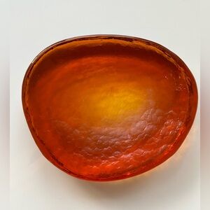 Amber Glass Decorative Dish